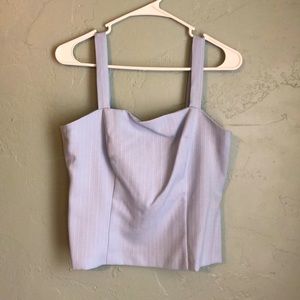 SKY BLUE STRUCTURED CROP TOP